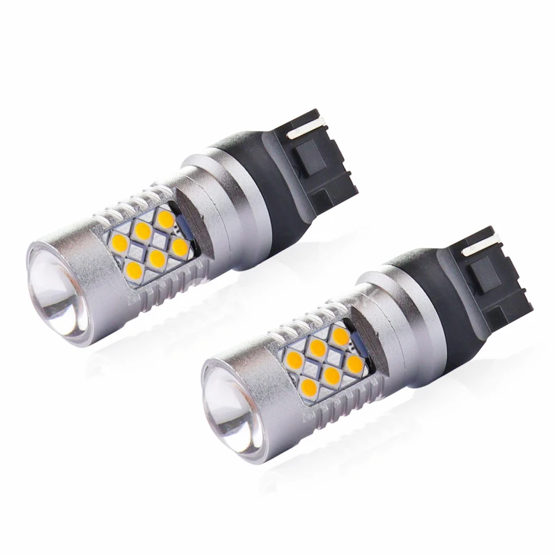 LED žiarovky CANBUS 3030 24SMD T20 7440 WY21W Oranžov&aacute; 12V/24V