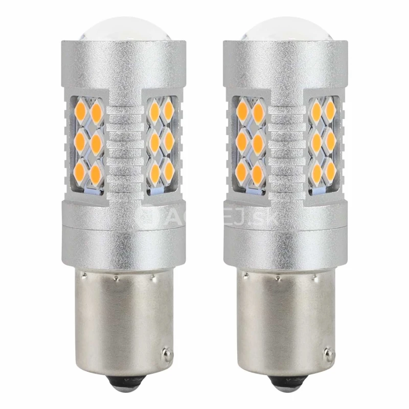 LED žiarovky CANBUS 3030 24SMD 1156 BAU15S PY21W Oranžov&aacute; 12V/24V