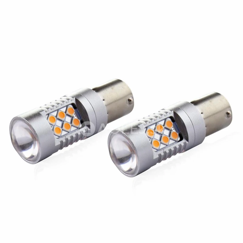 LED žiarovky CANBUS 3030 24SMD 1156 BAU15S PY21W Oranžov&aacute; 12V/24V