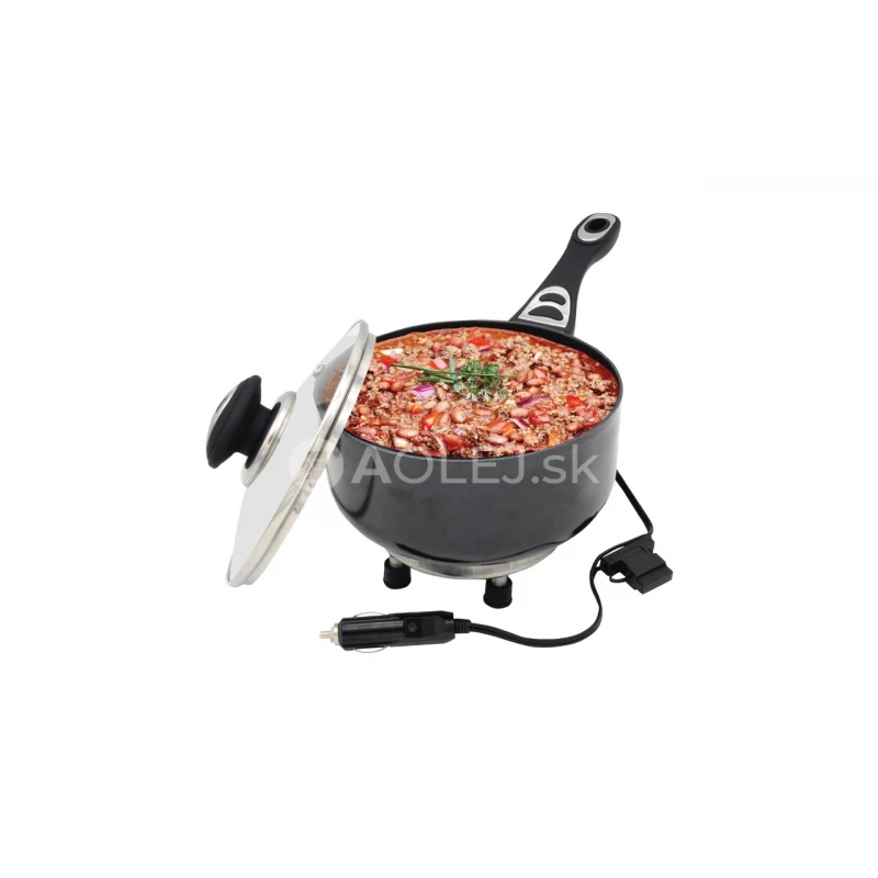 Elektrický hrniec s pokrievkou do auta 18cm x 8cm 250W 24V