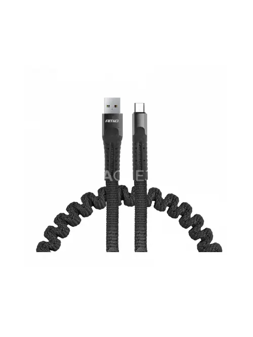 Pružinový kábel USB+microUSB 1.2m FullLINK UC-12