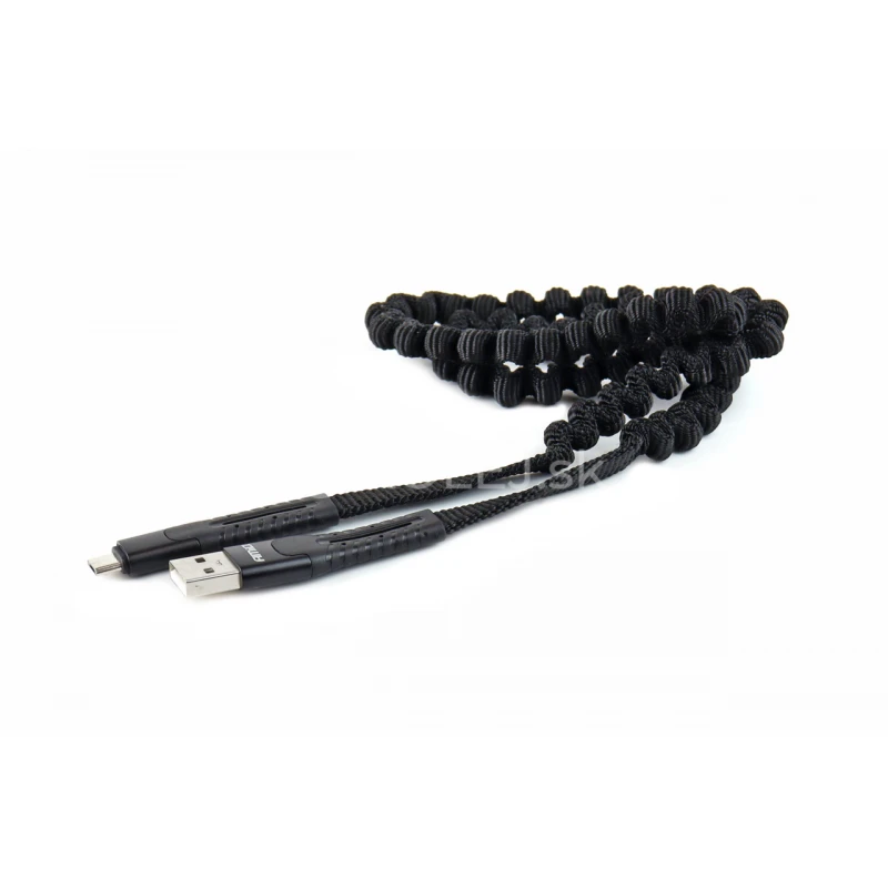 Pružinový kábel USB+microUSB 1.2m FullLINK UC-12