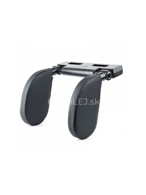 Sklopná opierka hlavy do auta, Poťah - čierna PVC kože