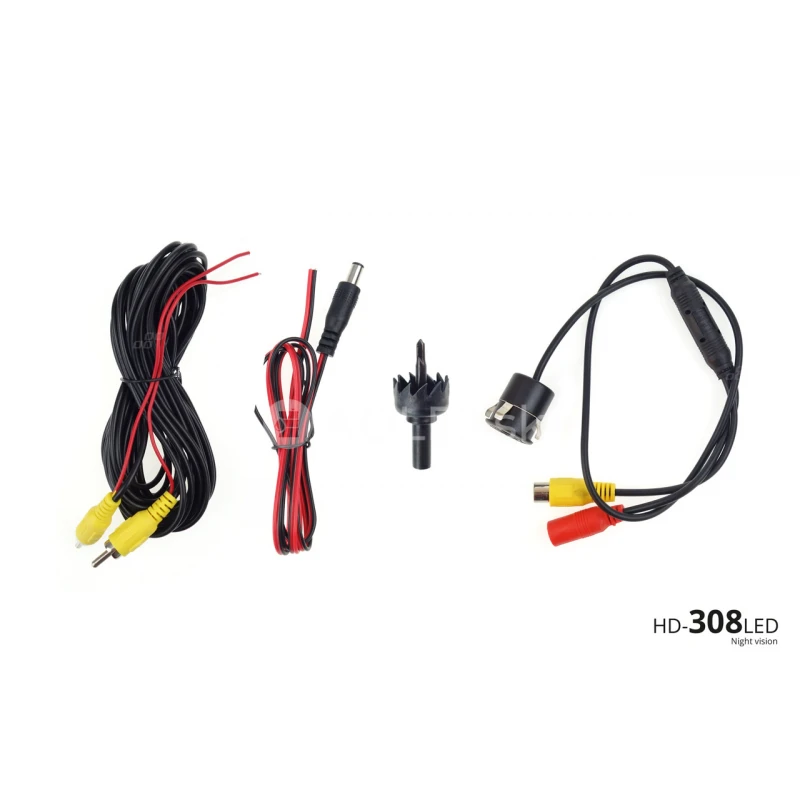 Parkovací asistent TFT02 4,3” s kamerou HD-308-LED 4-senzorové, čierne