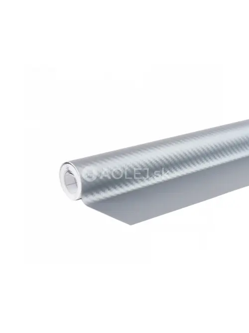 Karbónová fólia strieborná 3D 30cm x 150cm