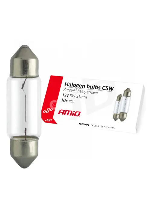 Halog&eacute;nov&eacute; žiarovky C5W Festoon 31mm 12V 10ks
