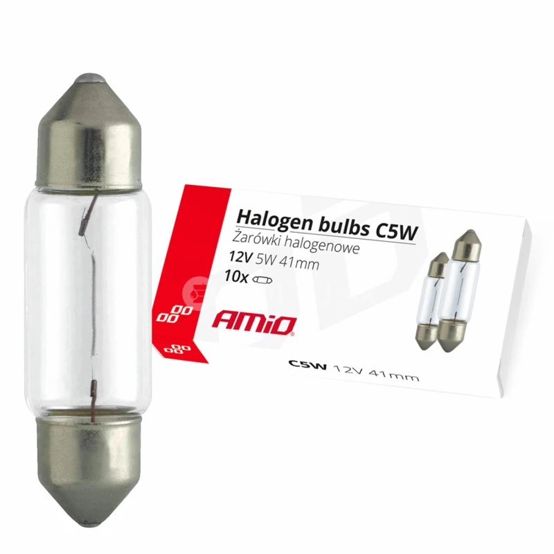 Halog&eacute;nov&eacute; žiarovky C5W Festoon 41mm 12V 10ks