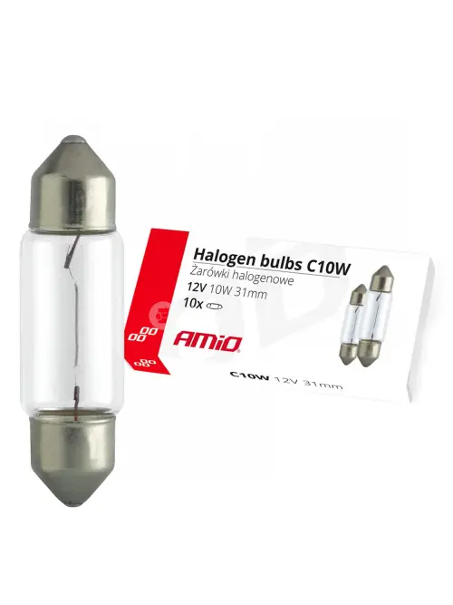 Halog&eacute;nov&eacute; žiarovky C10W Festoon 31mm 12V 10ks