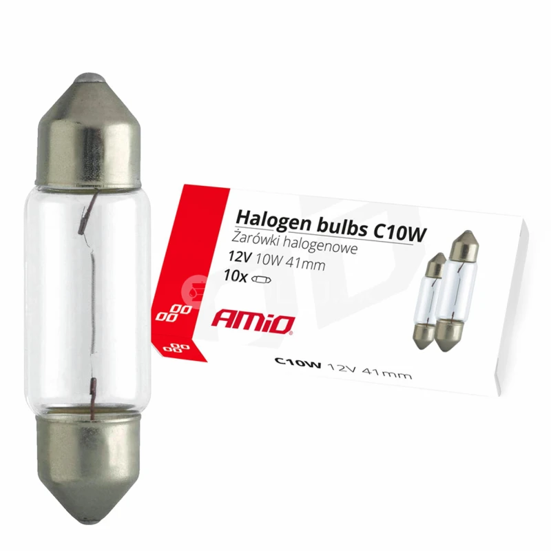 Halog&eacute;nov&eacute; žiarovky C10W Festoon 41mm 12V 10ks