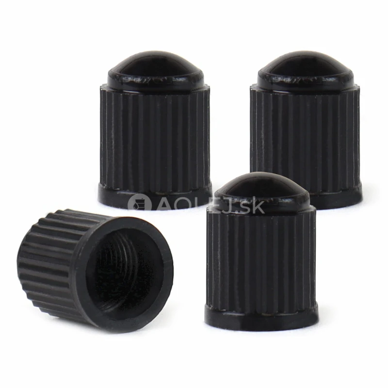 Krytky ventilov, čierne 4 ks