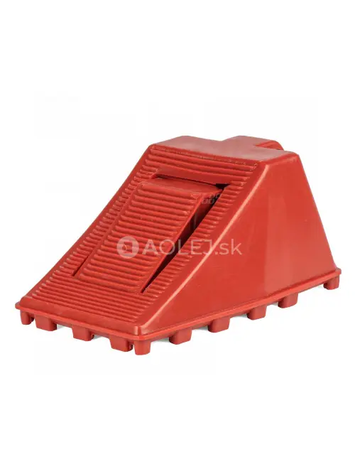 Zakladací klin pod koleso automobilu s brzdou