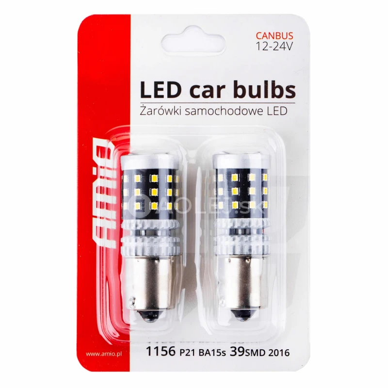 LED žiarovky CANBUS 2016 39SMD 1156 BA15S P21W R10W R5W White 12V/24V