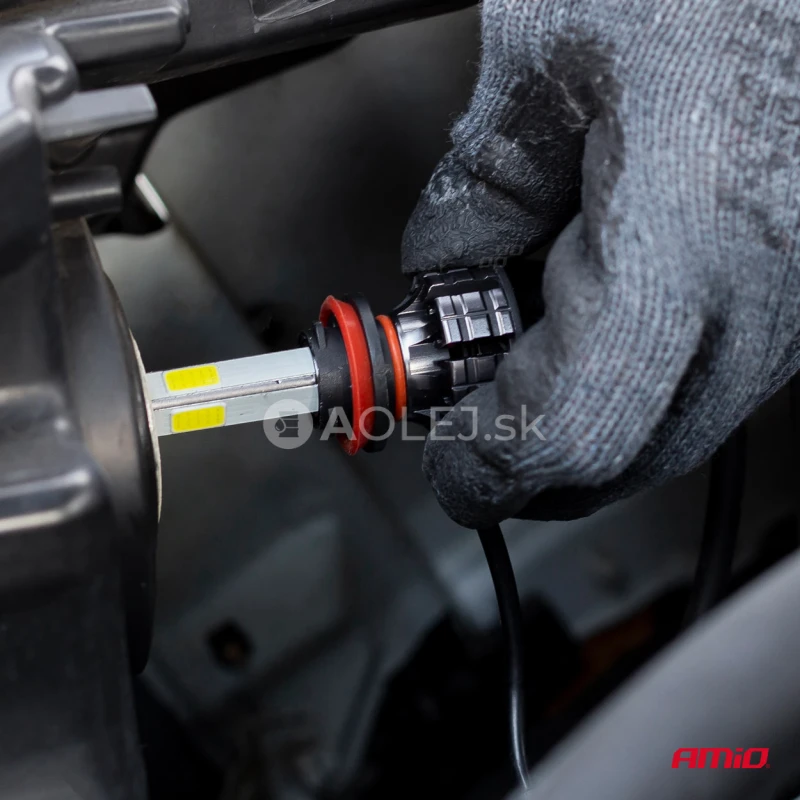 LED žiarovky hlavn&eacute;ho svietenia H4 COB 4Side AMiO