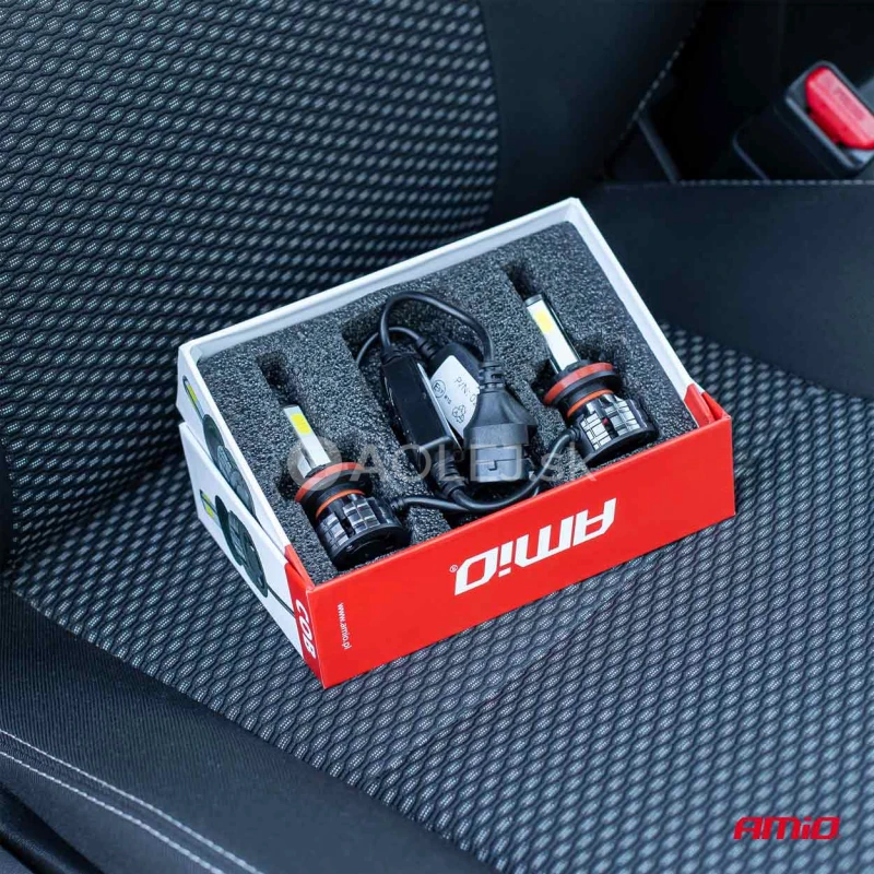 LED žiarovky hlavn&eacute;ho svietenia H4 COB 4Side AMiO