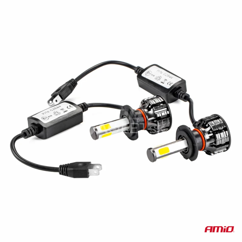 LED žiarovky hlavn&eacute;ho svietenia H7 COB 4Side AMiO