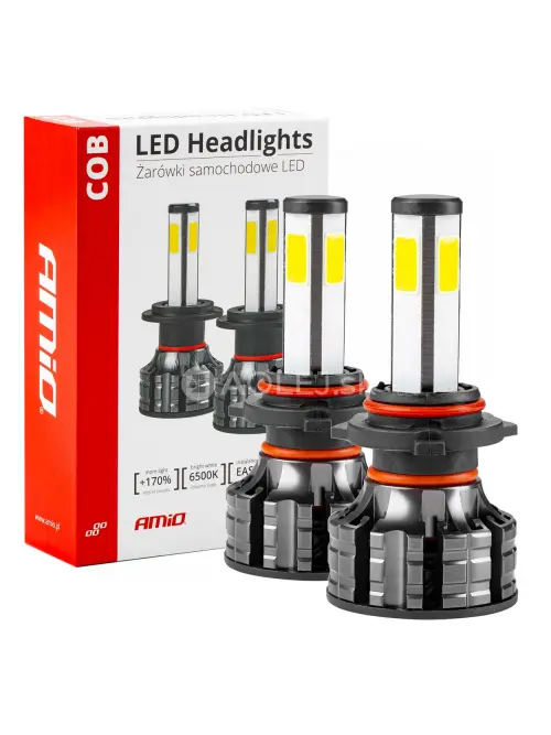 LED žiarovky hlavn&eacute;ho svietenia HB3 COB 4Side AMiO