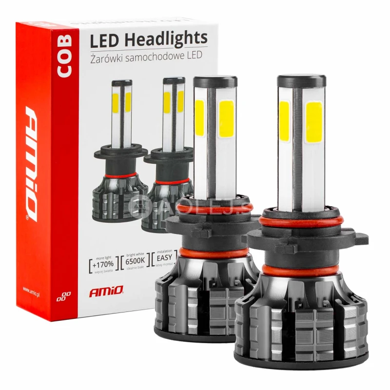 LED žiarovky hlavn&eacute;ho svietenia HB4 COB 4Side AMiO