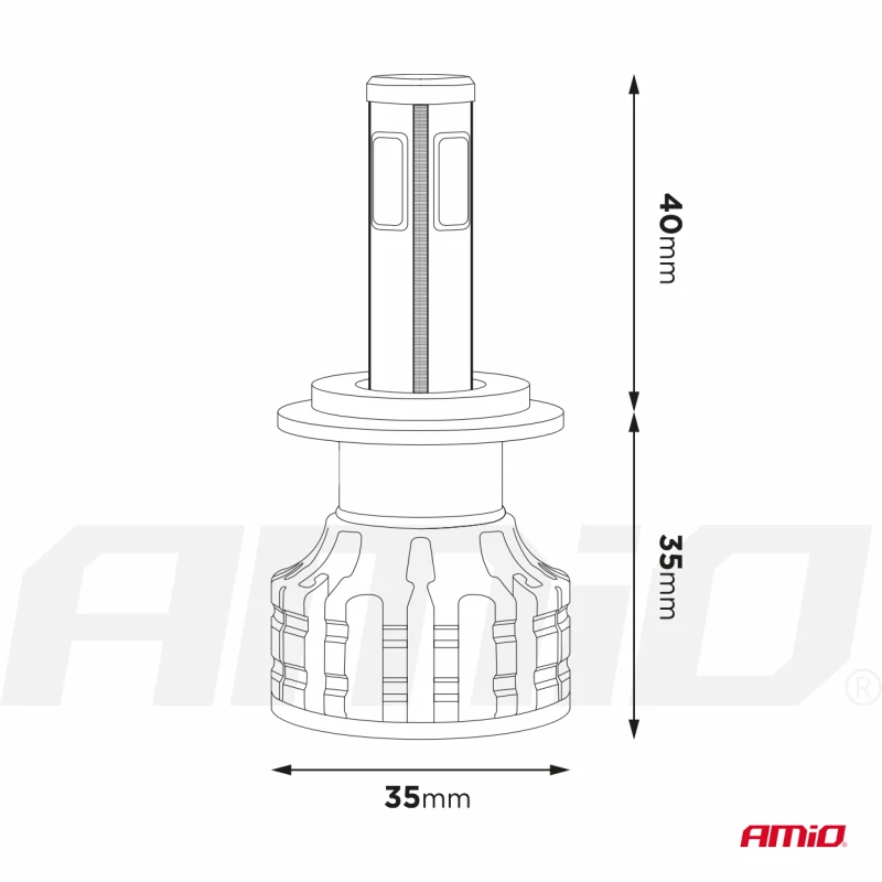 LED žiarovky hlavn&eacute;ho svietenia HB4 COB 4Side AMiO