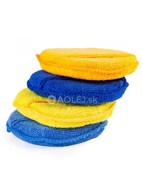 Sada okr&uacute;hlych le&scaron;tidiel z mikrovl&aacute;kna s vreckom na prsty 4x125 mm