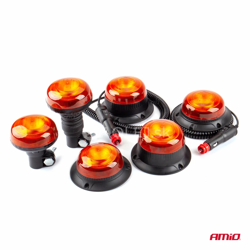 Výstražný maják W21p na tyč R65 R10 18LED 12/24V IP56