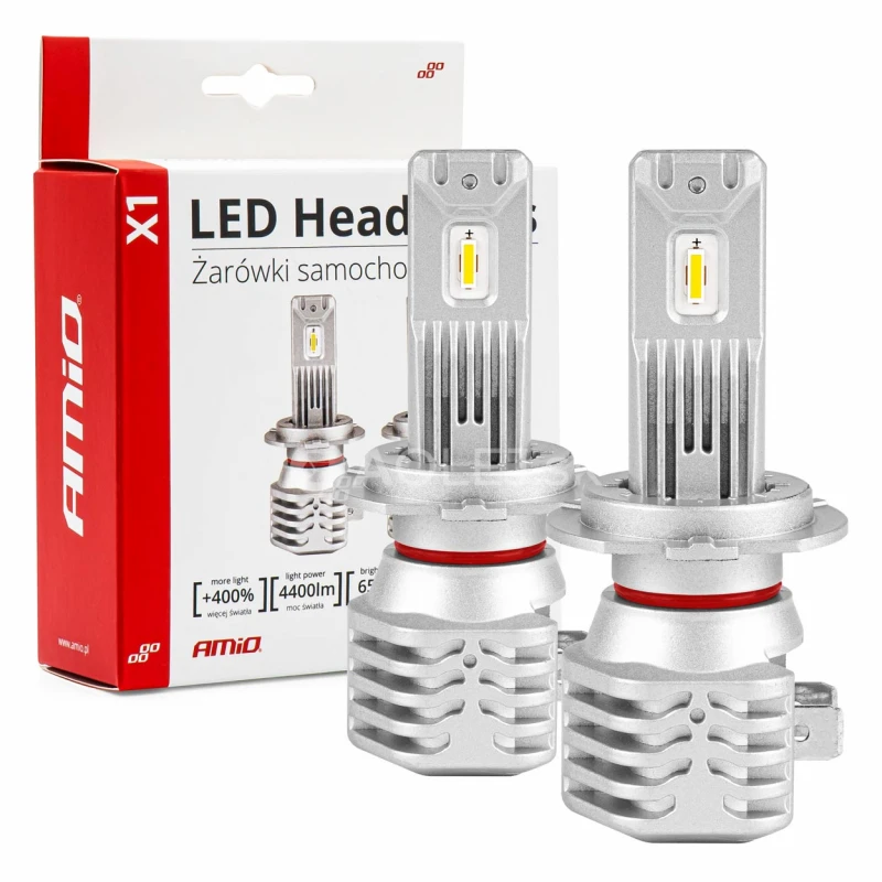 LED žiarovky hlavn&eacute;ho svietenia H7/H18 X1 Series AMiO