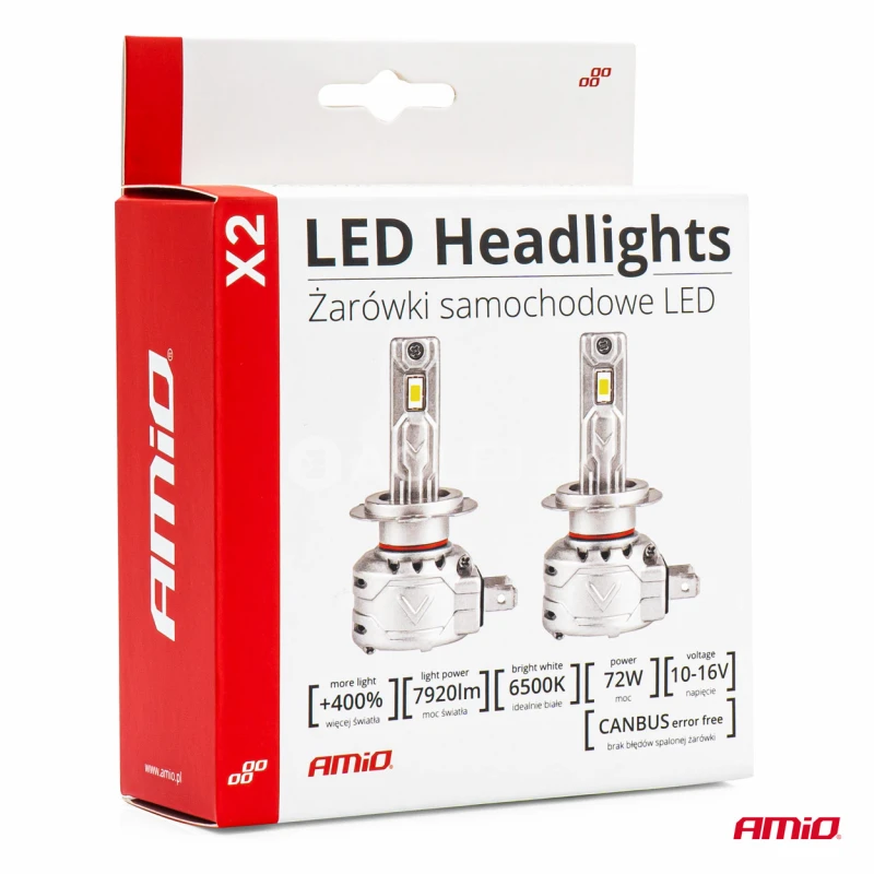 LED žiarovky hlavn&eacute;ho svietenia H1 X2 Series AMiO