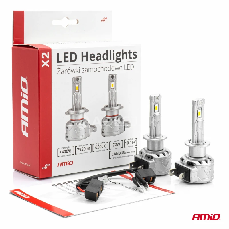 LED žiarovky hlavn&eacute;ho svietenia H1 X2 Series AMiO