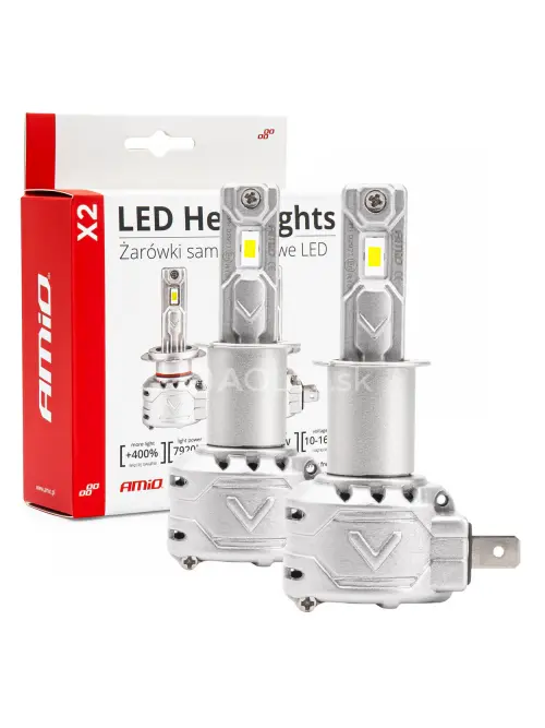 LED žiarovky hlavn&eacute;ho svietenia H3 X2 Series AMiO