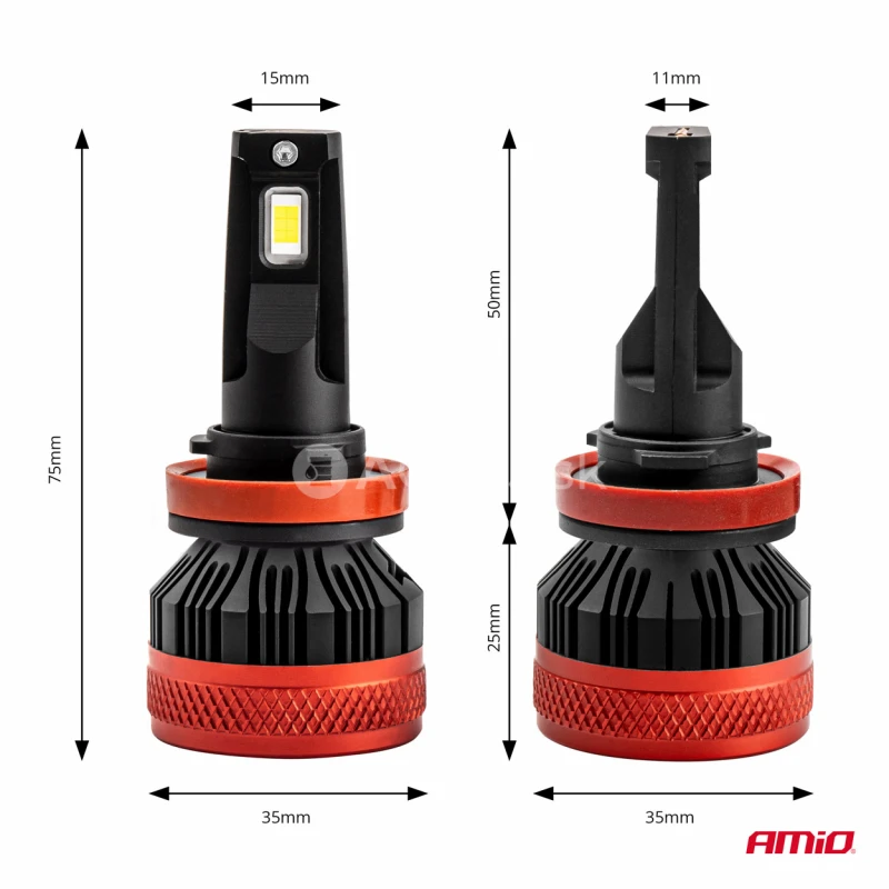 LED žiarovky hlavného svietenia H8/H9/H11 X3 Series AMiO