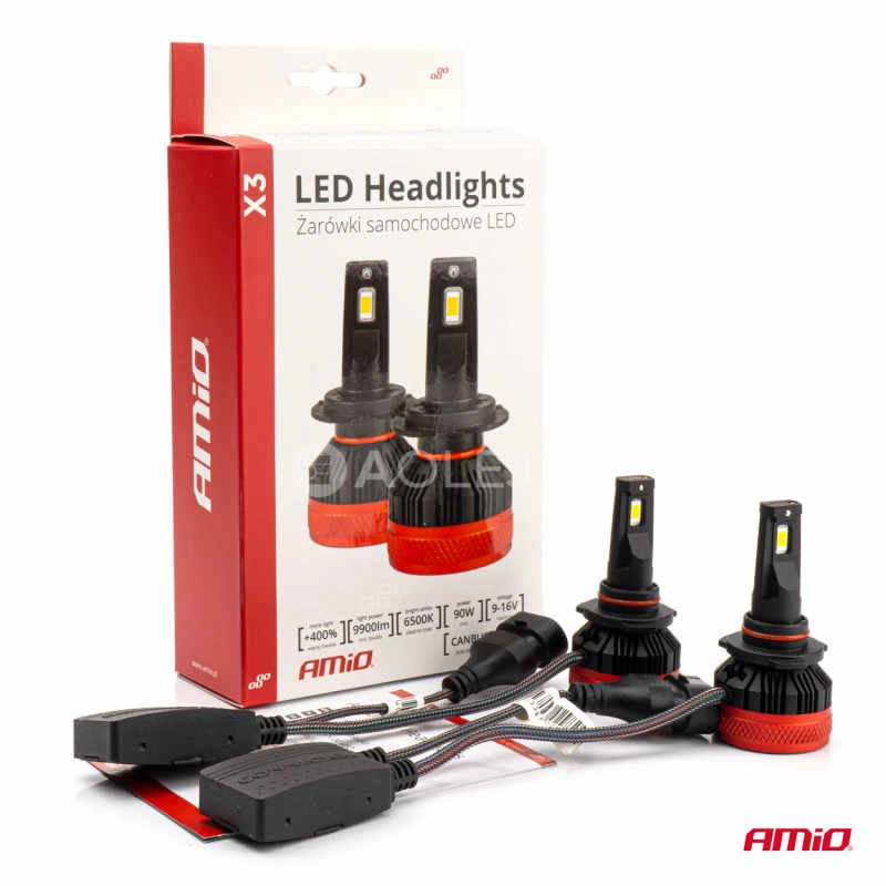 LED žiarovky hlavn&eacute;ho svietenia HB4 9006 X3 Series AMiO