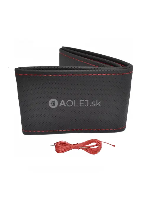 Poťah volantu šnurovací, čierny, perforovaný 38-39 cm