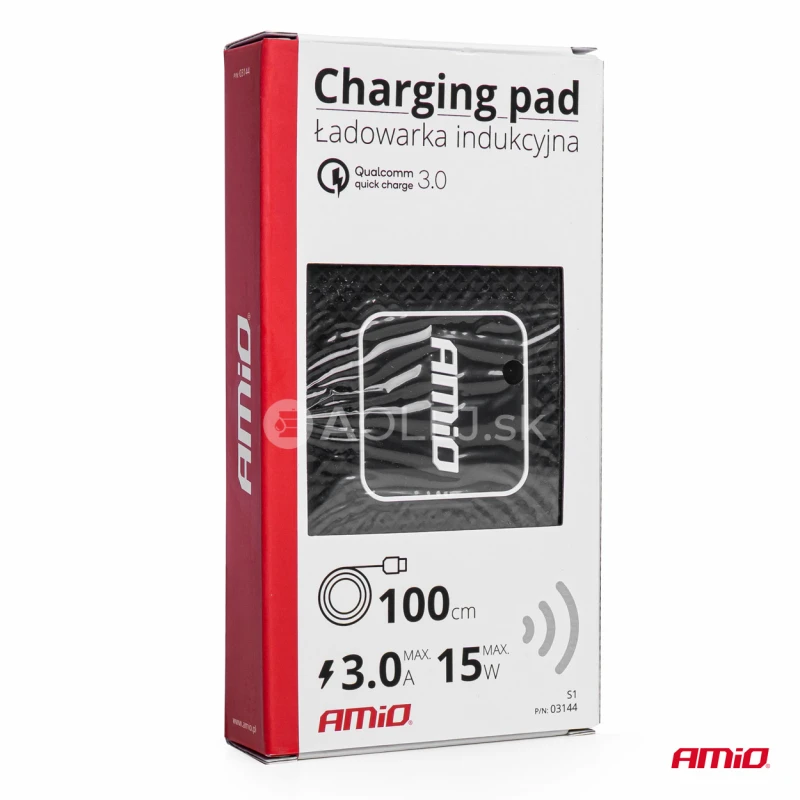 Bezdrôtová indukčná nabíjačka do auta 15W AMIO-03144