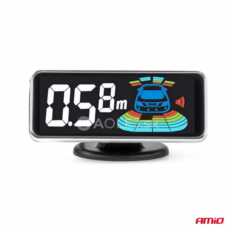 Parkovací asistent LED-GRAF 3D 4-senzorový čierný