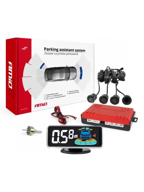 Parkovací asistent LED-GRAF 3D 4 senzorové čierne GOLD 18