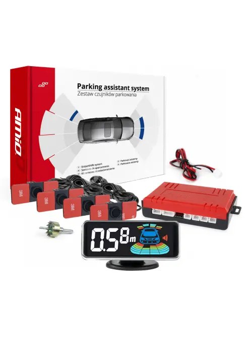 Parkovací asistent LED-GRAF 3D 4 senzorov čierna vnútorná 16,5mm