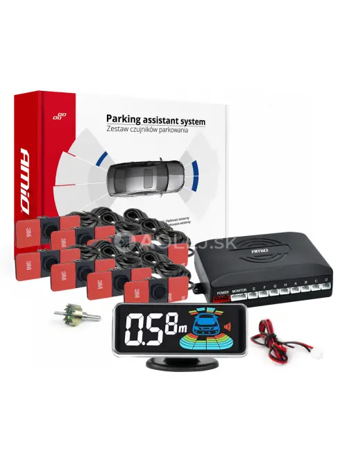 Parkovací asistent LED-GRAF 3D 8 senzorov čierna vnútorná 16,5mm