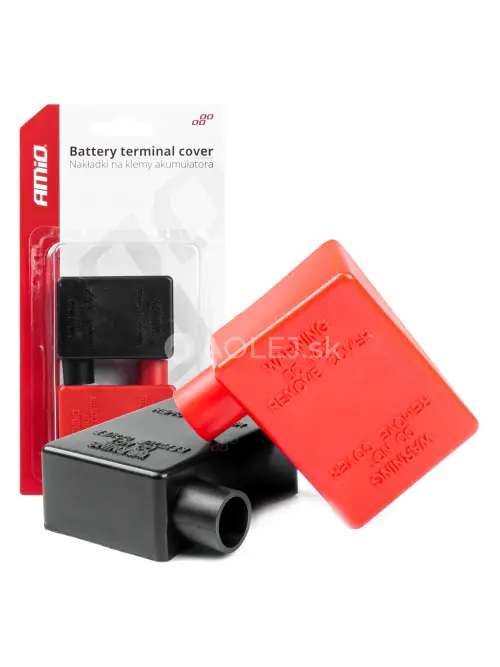Sada krytov na autobatériu – červená a čierna