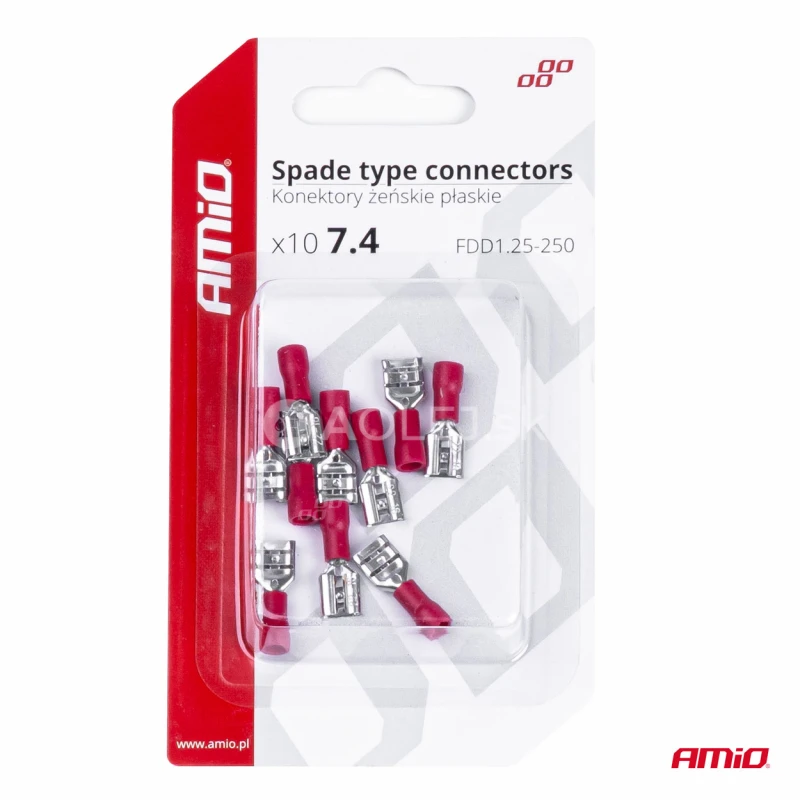 Elektrické konektory – samice (násuvka) 7.4mm 0.5-1.5mm2 10A 10 ks