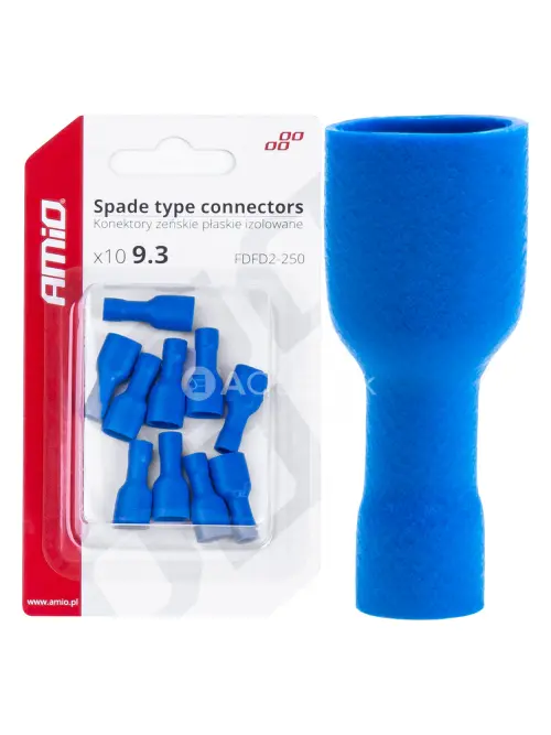 Elektrické konektory izolované – samica (násuvka) 6.6mm 1.5-2.5mm2 15A 10ks