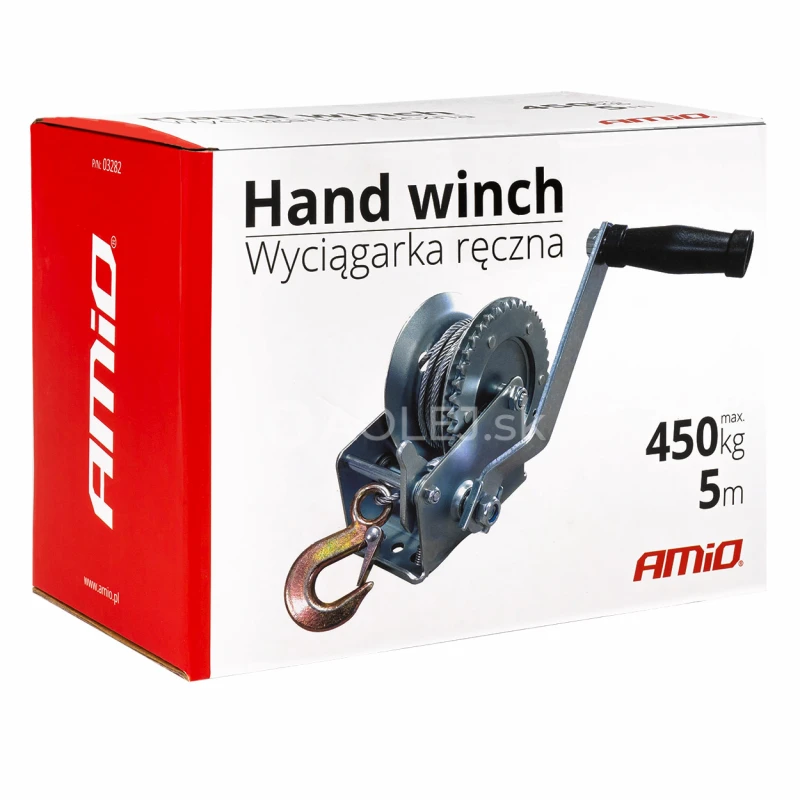 Navij&aacute;k ručn&yacute; kľukov&yacute; lanov&yacute; 450kg AMIO-03282