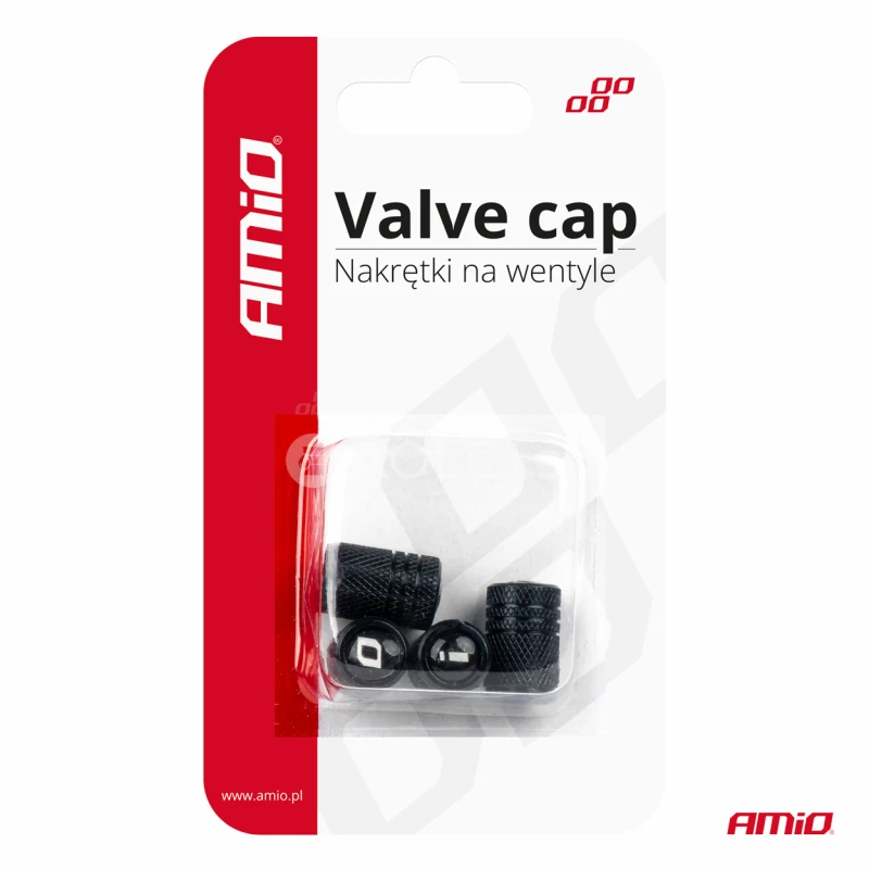 Hliníkové krytky na ventil čierne 4 ks