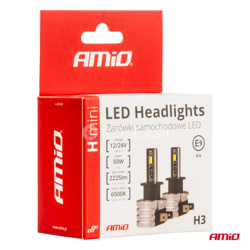 LED žiarovky hlavn&eacute;ho svietenia H3 H-mini Series AMiO