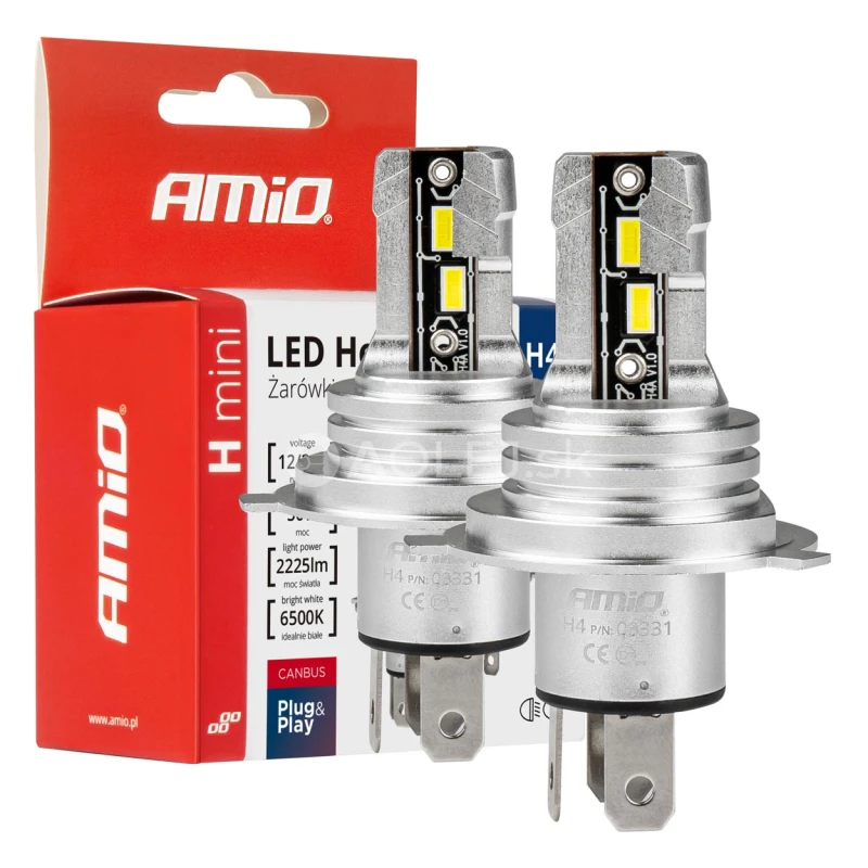 LED žiarovky hlavn&eacute;ho svietenia H4 H-mini Series AMiO