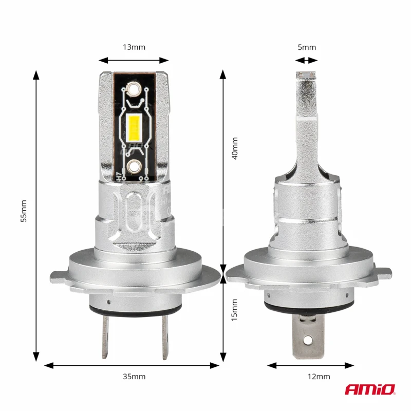 LED žiarovky hlavn&eacute;ho svietenia H7/H18 H-mini Series AMiO