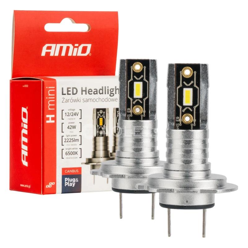 LED žiarovky hlavn&eacute;ho svietenia H7/H18 H-mini Series AMiO
