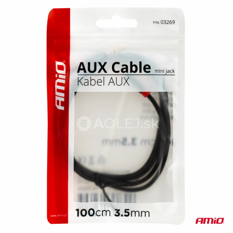 AUX kábel jack-jack 3,5 mm 100 cm