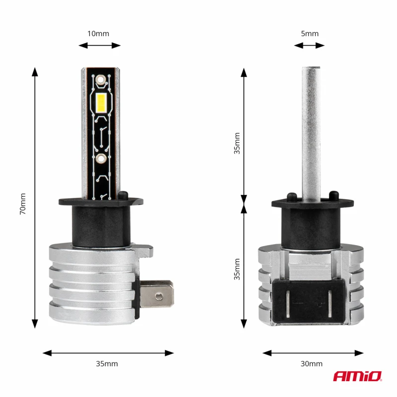 LED žiarovky hlavn&eacute;ho svietenia H1 H-mini Series AMiO