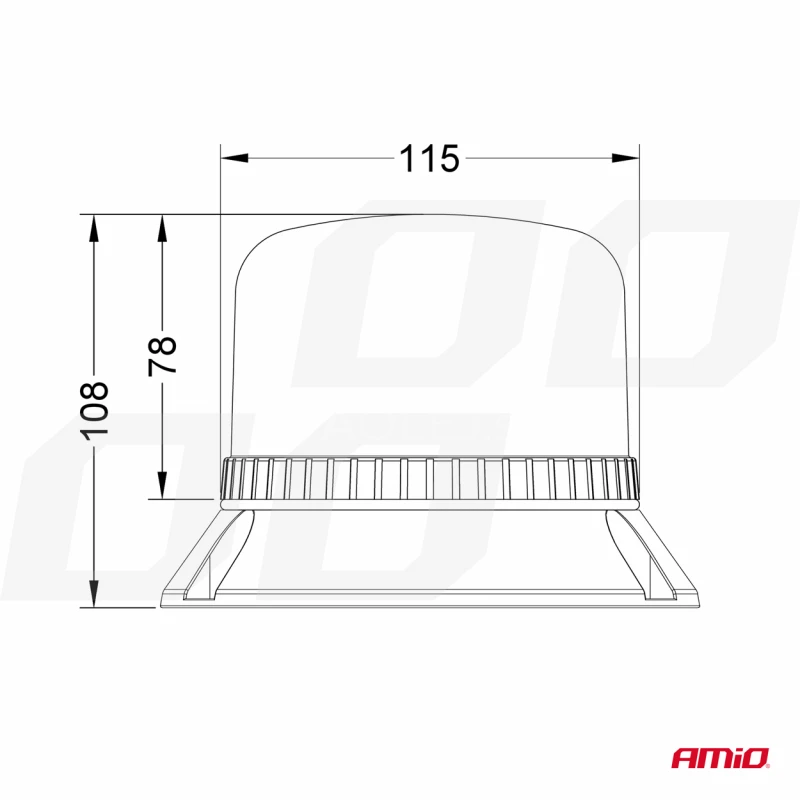 V&yacute;stražn&yacute; maj&aacute;k W22m Magnet / 3 skrutky, ECE R10 60LED 12/24V IP66