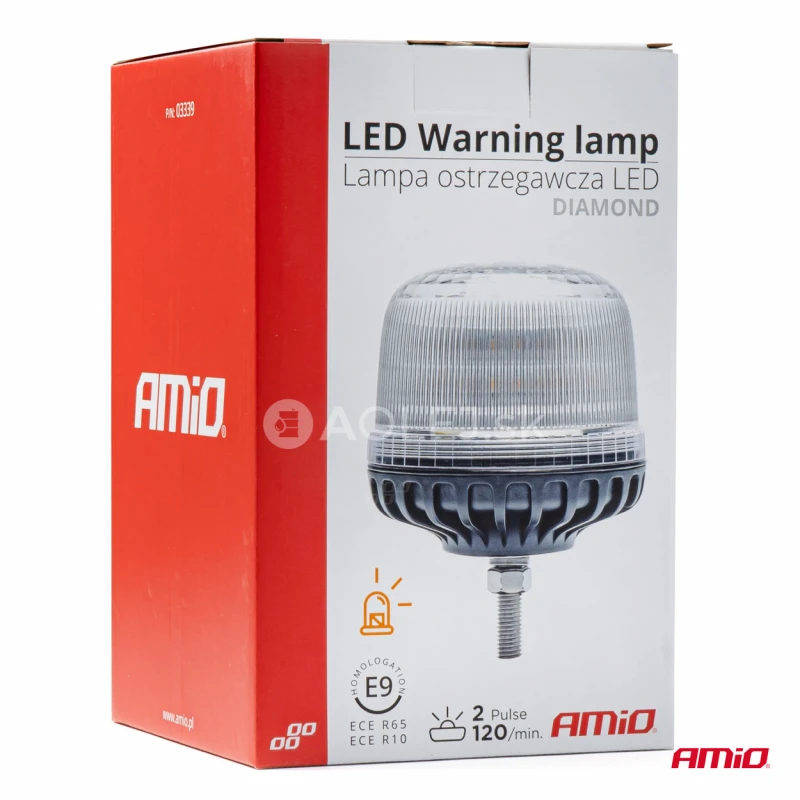 Výstražný maják W25sb na skrutke R65 R10 24LED 12/24V IP66