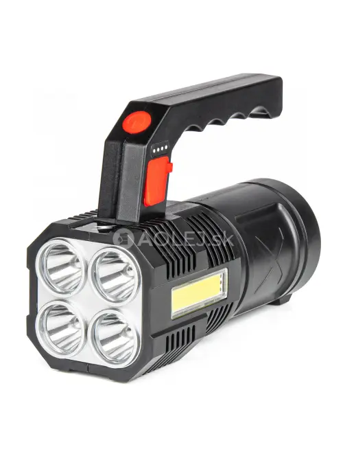 LED pracovn&aacute; baterka 4LED + COB 1200mAh - 03273